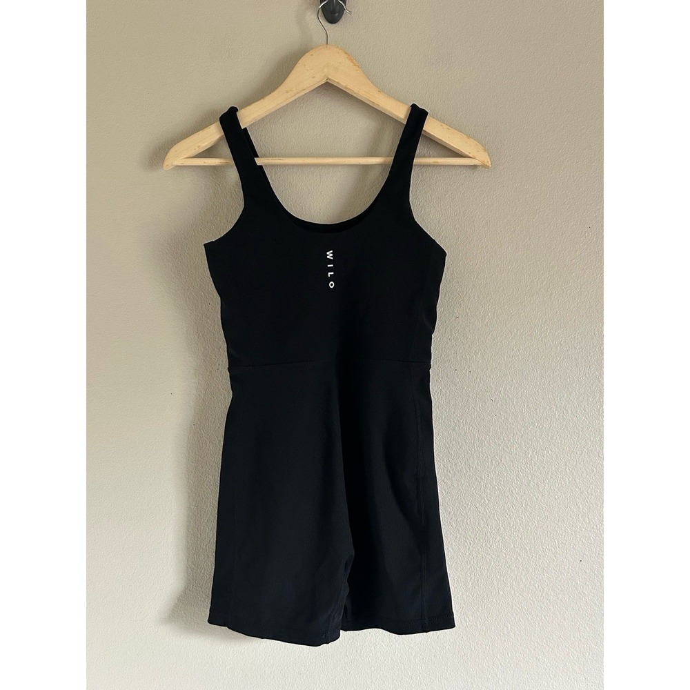 Wilo the Label Women Active Romper Black Ribbed BODYsuit Size XS NWT X-16